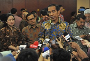 Presiden Joko Widodo (Jokowi) mengumpulkan 1.768 pejabat eselon II dari seluruh Kementerian/Lembaga (K/L) yang ada di instansi-instansi pemerintah, dalam Rapat Kerja Pemerintah, di Gedung Dhanapala, Kementerian Keuangan (Kemenkeu), Jakarta, Selasa (7/6) pagi.