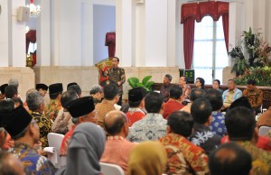 Presiden saat memberikan arahan pada Rapat Kerja PEmerintah di Istana Negara, Selasa (24/10). (Foto: Humas/Jay)