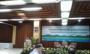 Direktur Pengelolaan dan Penyediaan Informasi Kementerian LHK, Siti Meiningsih, pada Forum Tematik Bakohumas, di Gedung Manggala Wanabakti, Jakarta, Senin (12/11) pagi. (Foto: Heni/Humas)