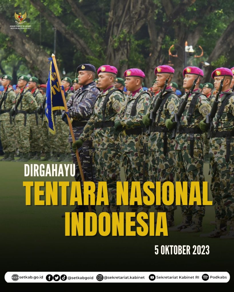 Sekretariat Kabinet Republik Indonesia Dirgahayu Tentara Nasional