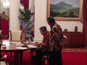 Preside SBY periksa draft Perppu Pilkada, Kamis (2/10) malam