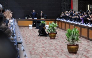 Presiden SBY pada sidang kabinet paripurna terakhir, Kamis (16/10)