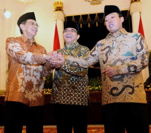 Ketua KAS Sofian Effendi, Kepala BKPM Franky Sibarani, dan Kepala BP2TKI Nusron Wahid, di Istana Negara, Kamis (27/11)