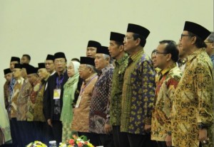 Presiden Jokowi menghadiri penutupan Kongres Umat Islam Indonesia, di Yogyakarta, Rabu (11/2)