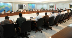 Suasana sidang kabinet paripurna yang dipimpin oleh Presiden Jokowi, di kantor Presiden, Jakarta, Rabu (4/3)