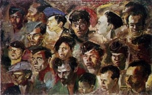 Foto: Lukisan Kawan-Kawan Revolusi, S. Sudjojono (1947),  