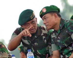 Jenderal Gatot Nurmantyo bersama Jenderal Moeldoko