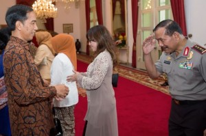 Presiden Jokowi menggelar silaturahim Idul Fitri 1436H, di Istana Negara, Jakarta, Rabu (22/7)