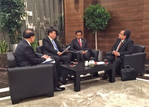 Presiden Jokowi didampingi Menkeu menerima kunjungan Presiden RRT Xi Jinping, d Hotel IC Santai, Antalya, Turki, Minggu (15/11) siang