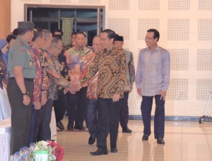 Presiden Jokowi menghadiri Konferensi Nasional Forum Rektor Indonesia, di kampus UNY, Yogyakarta, Jumat (29/1) malam. (Foto: Dani K/Humas Setkab)