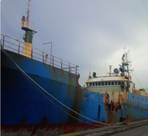 Kapal FV. Viking yang akan ditenggelamkan di Pangandaran, Jabar, Senin (14/3) ini, karena terlibat illegal fishing.