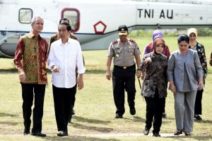 Presiden Jokowi tiba di Brebes, Jawa Tengah, Senin (11/4) (Foto: BPMI)