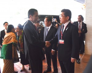 Presiden Jokowi tiba di Nagoya Kanko Hotel pada hari Kamis (26/5) sore waktu setempat untuk ikuti agenda G7 di Jepang. (Foto:Humas/Dhany)