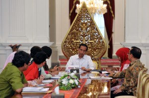 Komnas Perempuan menghadap Presiden Jokowi, di Istana Merdeka, Jakarta, Rabu (8/6). (Foto: Humas/Jay)
