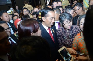 Photo Caption: President Joko Widodo during a door stop, after disseminating tax amnesty program on Monday (8/8), in Bandung, West Java
