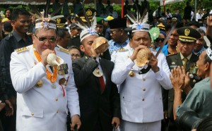 Deputi Seskab Bidang Kemaritiman Ratih Nurdiati menghadiri Perayaan HUT Kemerdekaan RI ke 71 di Pulau terluar dan terdepan (Pulau Enggano, Bengkulu Utara) tahun 2016, Rabu 17 Agustus 2016, Waktu setempat.