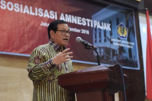 Sosialisasi Amnesti Pajak di lingkungan Sekretariat Kabinet, yang diselenggarakan di aula lantai 1 Gedung III Kemensetneg, Kamis (15/9) pagi.