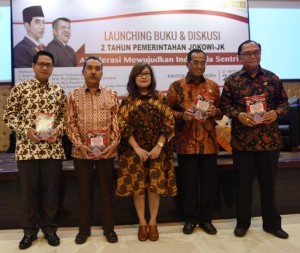 Peluncuran Buku di Aula Gd III Kemensetneg, Jakarta, Jumat (21/10) sore. (Foto: Humas/Deni)