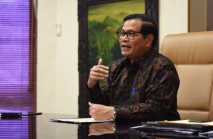 Sekretaris Kabinet Pramono Anung memberi pernyataan di Hari Guru Tahun 2016 (25/11). (Foto: Humas/Jay)