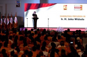 Presiden Jokowi dalam acara 