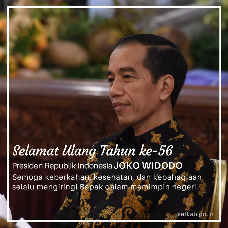 Presiden Jokowi Berulang Tahun Ke 56 Seskab Semoga Sukses Membangun Bangsa