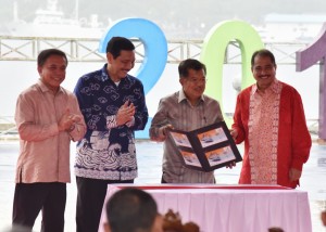 Wapres saat membuka acara puncak Sail Sabang 2017, di Pelabuhan CT-3, Sabang, Aceh, Sabtu (2/12). (Foto: Humas/Anggun)