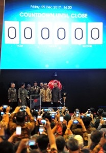 Penutupan resmi Perdagangan BEI di Gedung Bursa Efek Jakarta, 29 Desember 2017