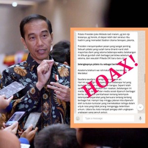 Infografis Penjelasan mengenai berita hoaks tentang Presiden Jokowi