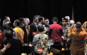 Presiden Jokowi saat menghadiri Pertemuan Tahunan Industri Jasa Keuangan Tahun 2018, di Grand Ballroom The Ritz Carlton Pacific Place, Sudirman Central Business District (SCBD) Jakarta Selatan, Kamis (18/1) malam. (Foto: Humas/Jay).