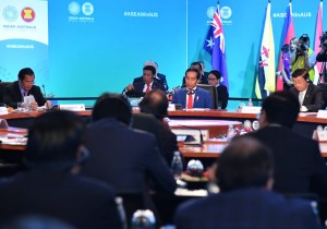 President Jokowi in the Plenary Session of the ASEAN-Australia Special Summit at International Convention Centre, Sydney, on Sunday (18/3). (Photo Caption by: Bureau of Press and Media)