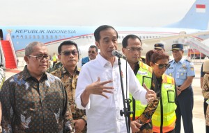 Presiden Jokowi memberikan sambutan pada peresmian Bandara Internasional Jawa Barat Kertajati, Majalengka, Jabar, Kamis (24/5) pagi. (Foto: JAY/Humas) 