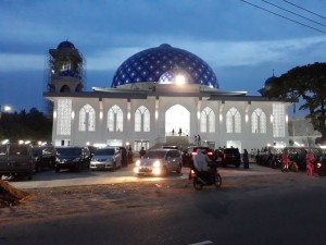 Penampakan saat ini Masjid At-Taqarrub di Desa Keude, Kecamatan Trienggadeng, Kabupaten Pidie Jaya, Aceh