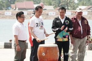 Presiden Jokowi meresmikan 5 venue di Jakabaring Sport City, Palembang, Sumsel, Sabtu (14/7. (Foto: Humas/Dindha)