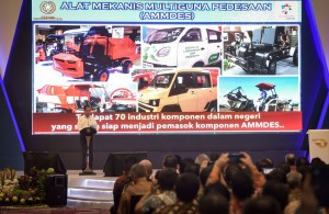 Presiden saat memberi sambutan dalam acara Gaikindo Indonesia Internasional Auto Show (GIIAS) ke-26 di ICE BSD, Tangerang, Banten, Kamis (2/8). (Foto: Humas/Agung).