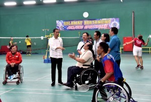 President Jokowi visits Asian Para Games athletes at Hartono Trade Center, in Sukoharjo Regency, Central Java. (Photo: BPMI)