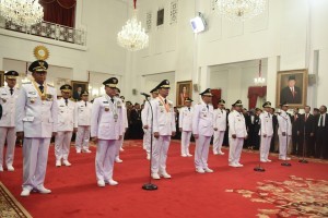 Governors and Deputy Governors who have just been inaugurated at the State Palace, Jakarta, Wednesday (5/9). (Photo: OJI/PR)