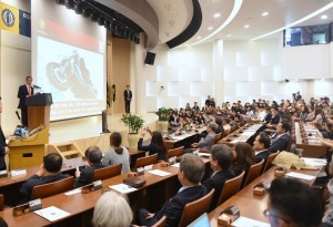 President Jokowi delivers public lecture at Hankuk University of Foreign Studies, Seoul, South Korea, Tuesday (11/9). (Photo: Rahmat/PR)