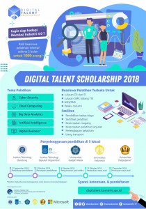 Banner pengumuman beasiswa Digital Talent 2018