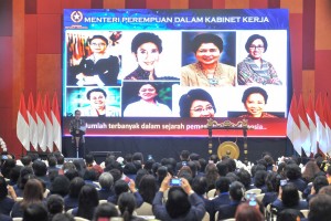 President Jokowi making his keynote speech at the opening ceremony of the 20th WKRI Congress , at Grand Mercure Hotel, Mega Kemayoran Superblock, Jakarta, Tuesday (30/10). (Photo: JAY/PR)