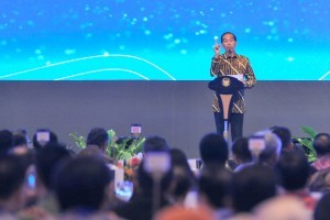 President Jokowi delivers remarks at 2018 BI Annual Meeting at JCC Jakarta, Tuesday (27/11). (Photo: JAY/PR) 