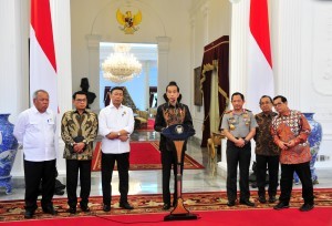 President Jokowi on his press conference on the shooting case on Papua at the Merdeka Palace, Jakarta, Wednesday (5/12). (Photo by: Jay/Public Relations)