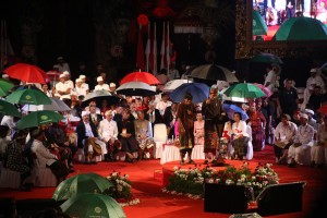 President Jokowi attends a Dialog and Amicable Gathering with Balinese People and Community Leaders, at the Taman Werdhi Budaya Art Centre, Denpasar, Bali Province, Friday (22/3). (Photo by: Oji/PR)