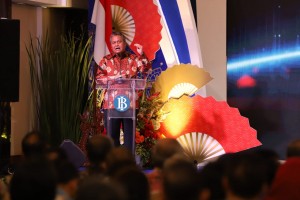 Governor of Bank Indonesia Perry Warjiyo delivers his remarks during the release of the 2018 Indonesian Economic Report (LPI) in Jakarta, Wednesday (27/3). Photo by: PR of Bank Indonesia. 