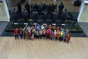 Participants of First Level Functional Translator Education and Training Class VIII of 2019 pose for a group photo in an excursion to the Balai Kirti Museum, Bogor, West Java, Saturday (30/3). (Photo by: Agung/ PR) 