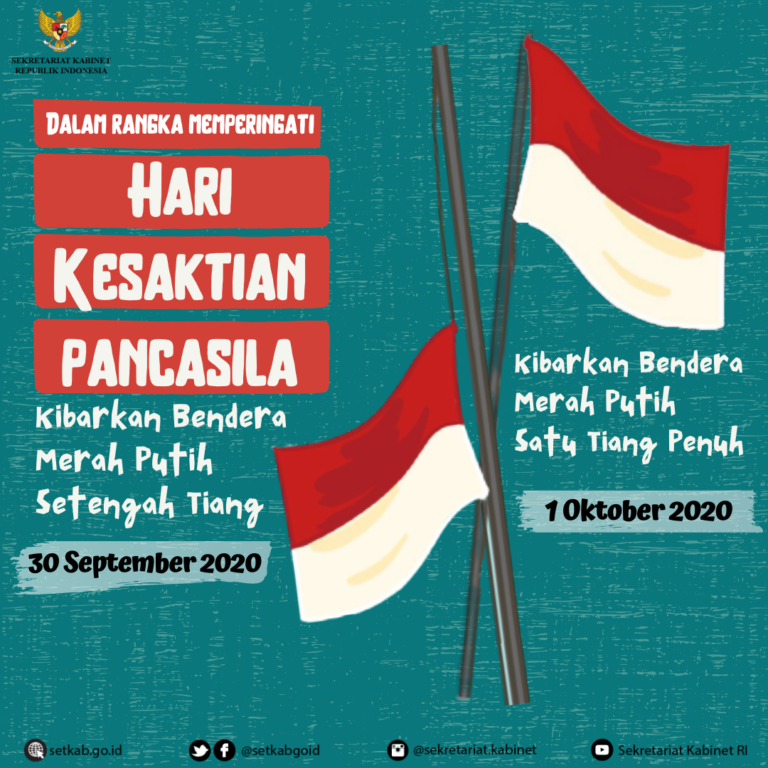 Kibarkan Bendera Merah Putih dalam rangka Hari Kesaktian Pancasila