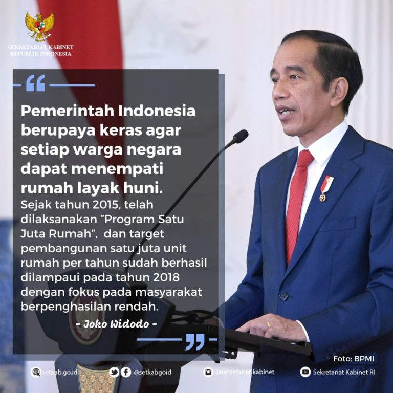 Pesan Presiden Joko Widodo pada Peringatan Global Hari Habitat Dunia 2020 di Kota Surabaya, Senin (5/10).