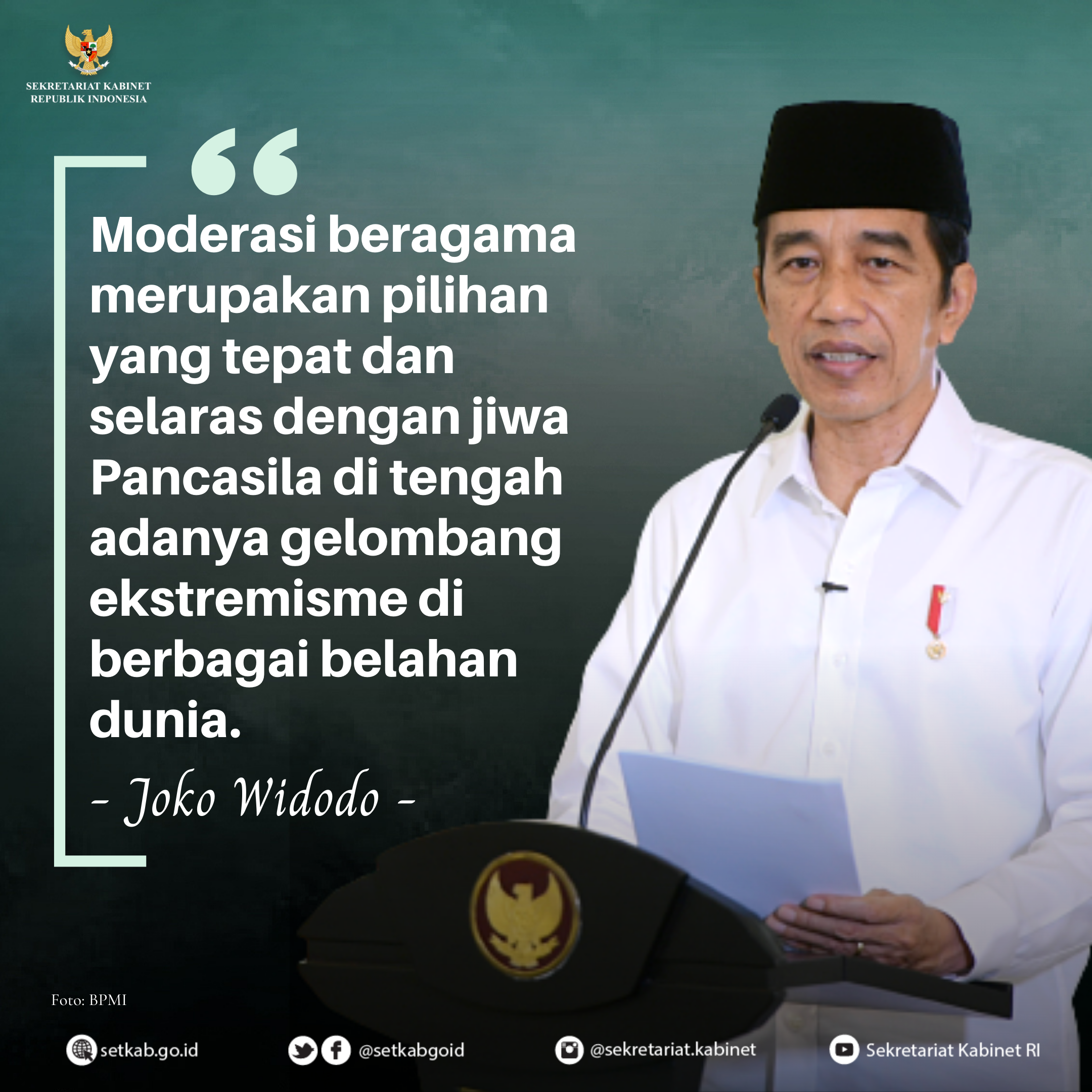 Pesan Presiden Joko Widodo pada Rapat Koordinasi Nasional Forum Kerukunan Umat Beragama (FKUB), Selasa (3/11)