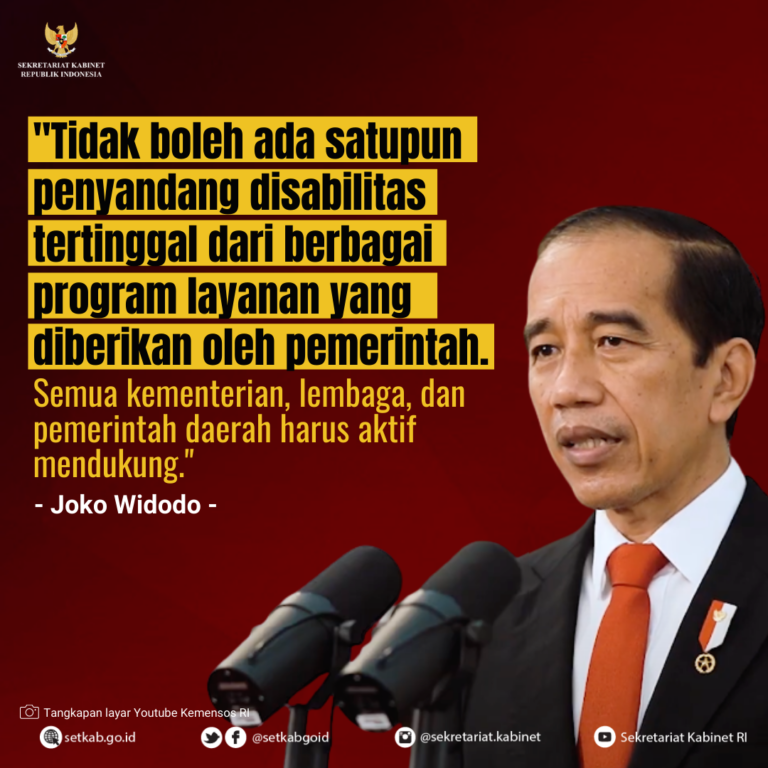#PernyataanPresiden Joko Widodo pada Peringatan Hari Disabilitas Internasional 2020