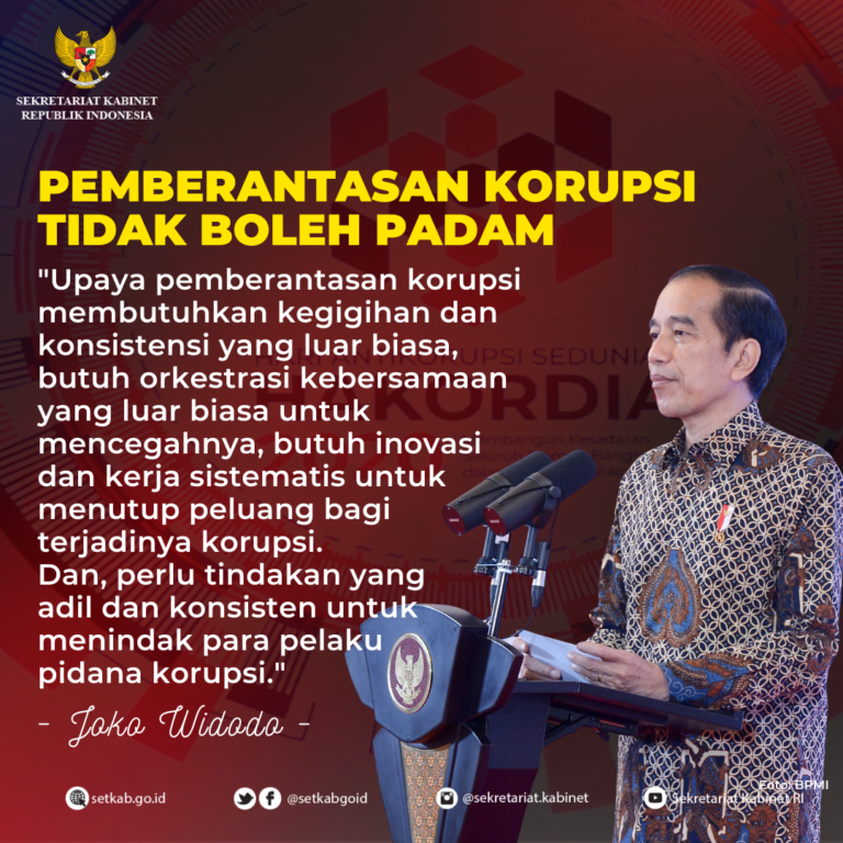 Arahan Presiden Joko Widodo pada Peringatan Hari Antikorupsi Sedunia 2020