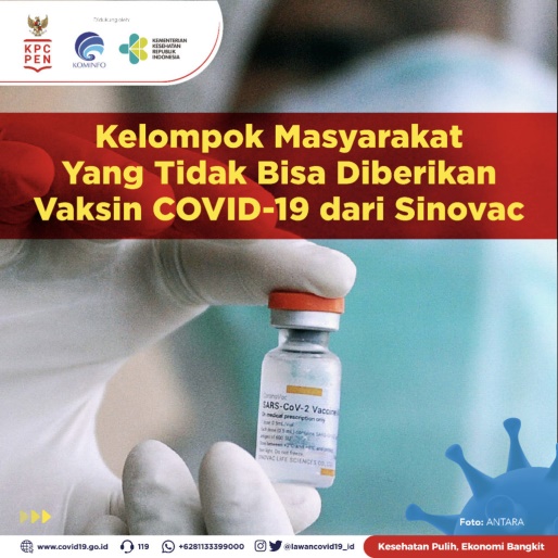 Sekretariat Kabinet Republik Indonesia Gov T Unveils Criteria For People Unable To Receive Sinovac S Vaccine Sekretariat Kabinet Republik Indonesia